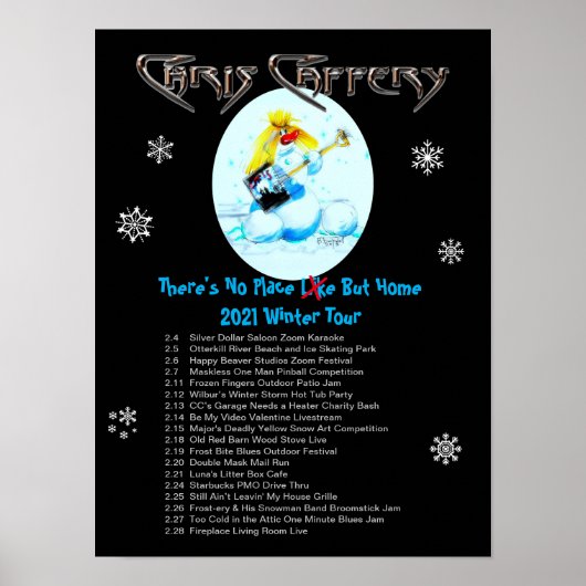 Chris Caffery - Winter Tour 2021 Poster (Vorne)