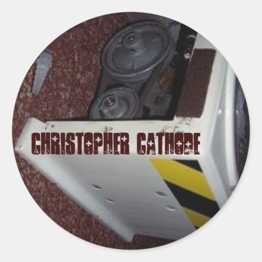 Chris Cathode/PE-7 Round decal (klein) Runder Aufkleber (Vorderseite)
