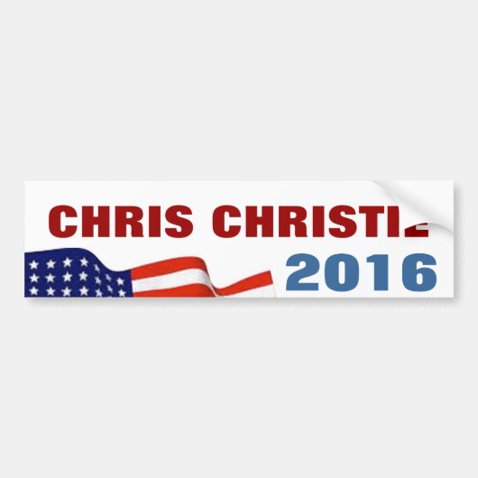 Chris Christie 2016 Autoaufkleber (Vorne)