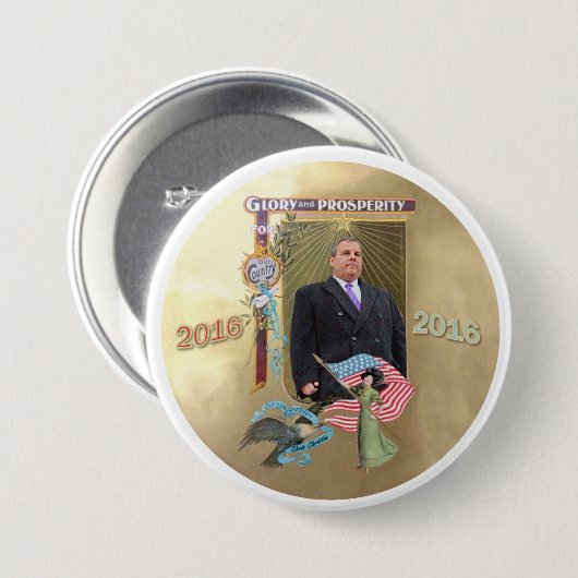 Chris Christie 2016 Button (Vorne & Hinten)