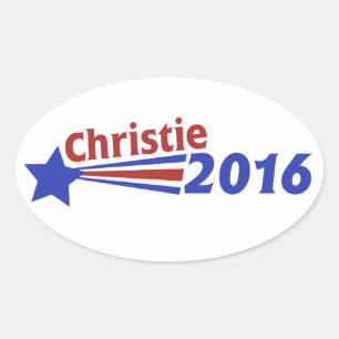 Chris Christie 2016 Ovaler Aufkleber