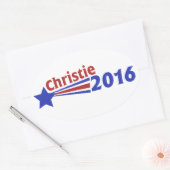 Chris Christie 2016 Ovaler Aufkleber (Umschlag)