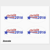 Chris Christie 2016 Ovaler Aufkleber (Blatt)