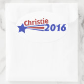 Chris Christie 2016 Ovaler Aufkleber (Tasche)