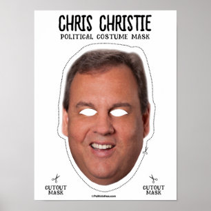 Chris Christie Costume Mask Poster