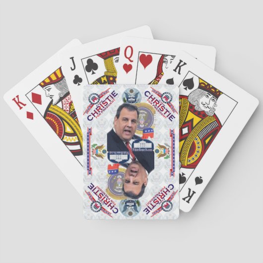Chris Christie for President Playing Cards Spielkarten (Rückseite)