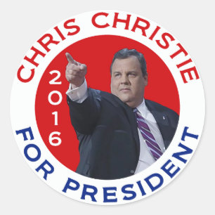Chris Christie für den Präsidenten 2016 Runder Aufkleber