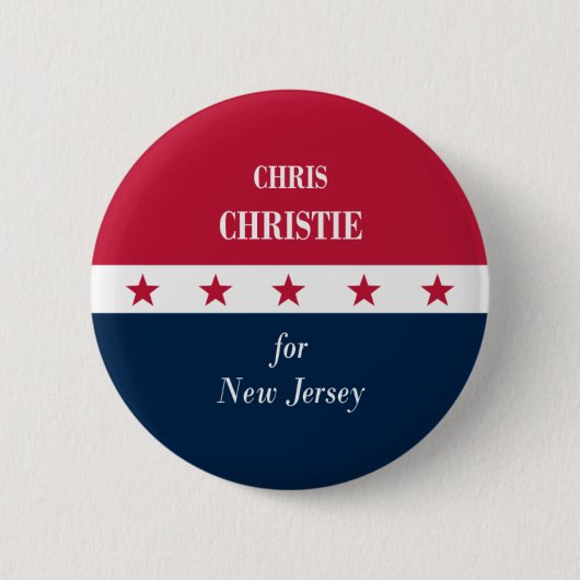 Chris Christie für New Jersey Button (Vorderseite)