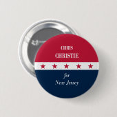 Chris Christie für New Jersey Button (Vorne & Hinten)