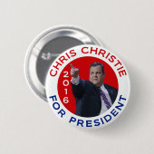 Chris Christie für Präsidenten 2016 Button (Vorne & Hinten)
