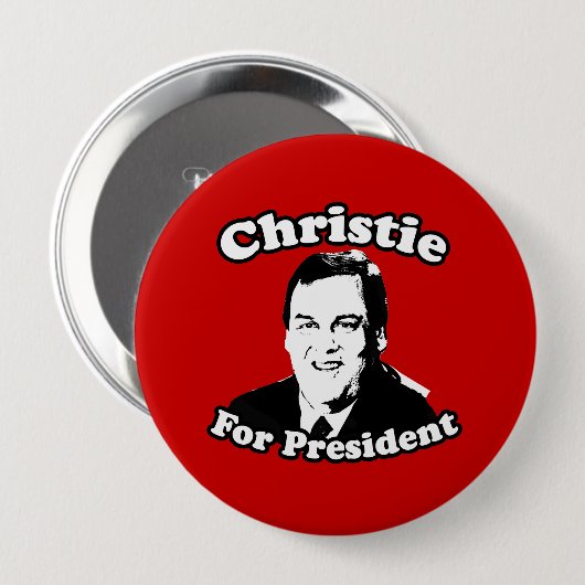 CHRIS CHRISTIE FÜR PRÄSIDENTEN BUTTON (Vorne & Hinten)