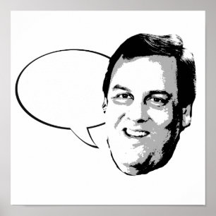 CHRIS CHRISTIE GESPRÄCHS-BLASE - .PNG POSTER