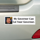Chris Christie kann Ihren Gouverneur essen Autoaufkleber (Auf Auto)