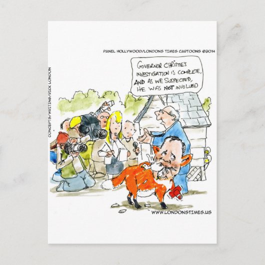 Chris Christie like a Fox Funny Postkarte (Vorderseite)