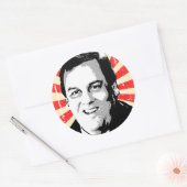 CHRIS CHRISTIE PORTRAIT -.pnng Runder Aufkleber (Umschlag)