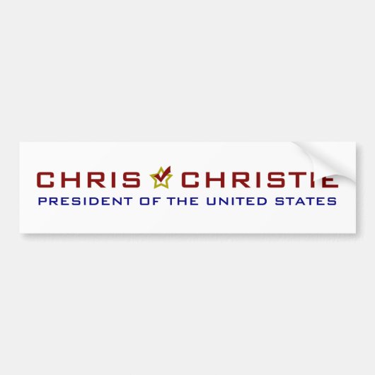Chris Christie President USA V2 Autoaufkleber (Vorne)