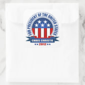 Chris Christie Quadratischer Aufkleber (Tasche)