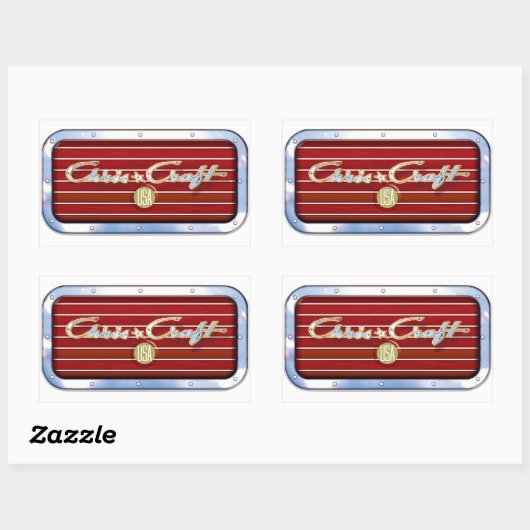 Chris Craft Boats Rechteckiger Aufkleber (Blatt)