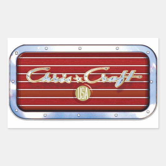 Chris Craft Boats Rechteckiger Aufkleber (Vorderseite)