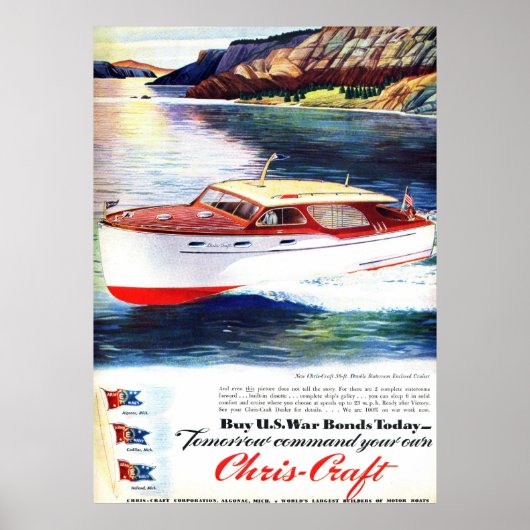 Chris-Craft War Bonds Poster (Vorne)
