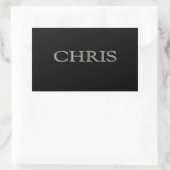 Chris Custom Raised Lettering Rechteckiger Aufkleber (Tasche)