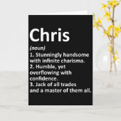 Chris Definition Personalisiert Name Funny Birthda Karte (Gelbe Blume)