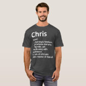 CHRIS Definition Personalized Name Funny Gift T-Shirt (Vorne ganz)