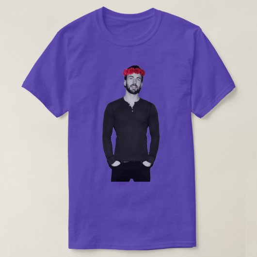 Chris Evans Flower Crown T-Shirt (Design vorne)