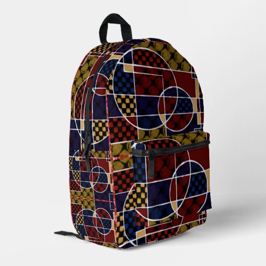 Chris gefällt es bedruckter rucksack (Rückseitige Ecke links)
