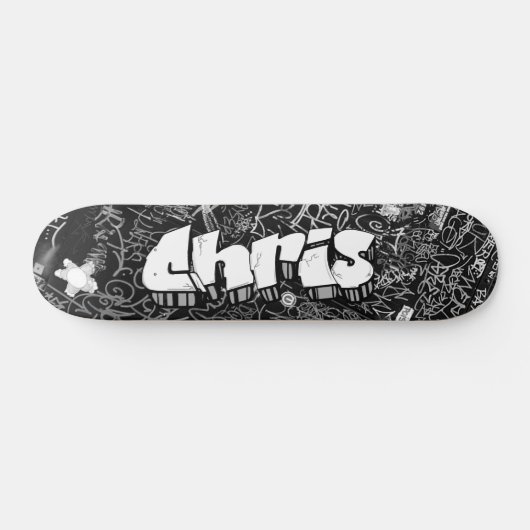 Chris Graffiti Custom Personalisiert Cool Skateboa Skateboard (Horizontal)