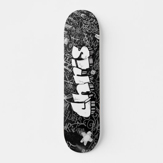 Chris Graffiti Custom Personalisiert Cool Skateboa Skateboard (Vorne)