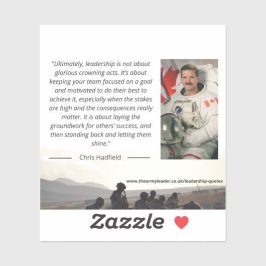 Chris Hadfield Leadership Sticker (Blatt)