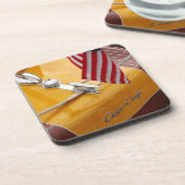 Chris-Handwerks-Gewohnheits-Untersetzer Getränkeuntersetzer (Linke Seite)