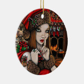 Chris Happy Holidays Traditionelle Weihnachten Keramik Ornament (Rechts)