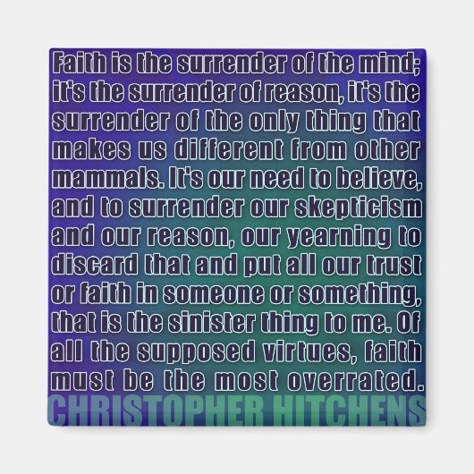 Chris Hitchens Übergabe der Vernunft (Blues) Magne Magnet (Vorne)