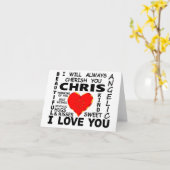 Chris I Liebe You Karte (Gelbe Blume)