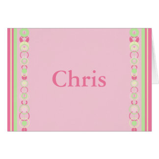 Chris Modern Circle Name Card
