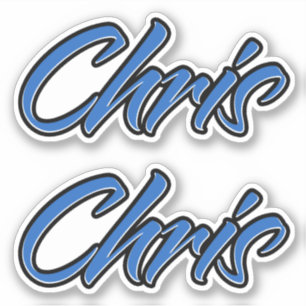 Chris Name blue Aufkleber Sticker Stickerset