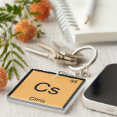 Chris Name Chemistry Element Periodic Table Schlüsselanhänger (Vorderseite rechts)