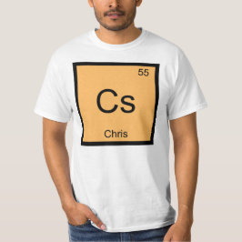 Chris Name Chemistry Element Periodic Table T-Shirt