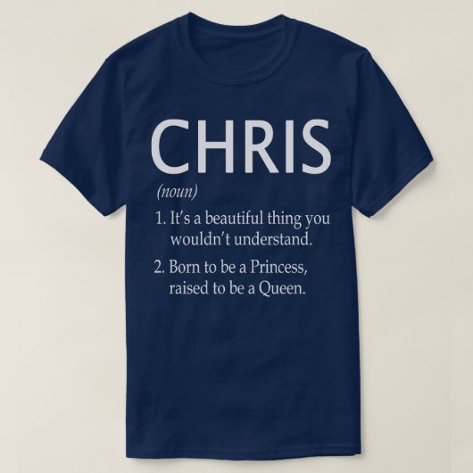 Chris Name Gift 27 T-Shirt (Design vorne)