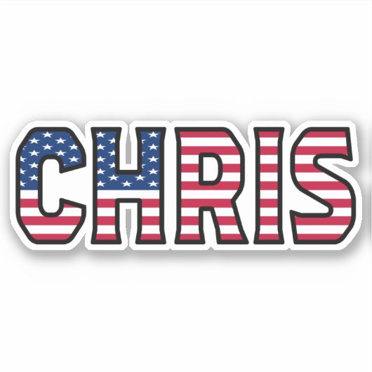 Chris Name Vorname USA Sticker Stickerset (Vorderseite)