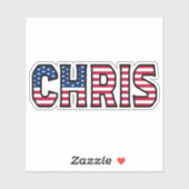 Chris Name Vorname USA Sticker Stickerset (Blatt)