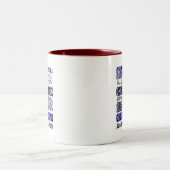 Chris Rybak vorbei über Logo - blaues Schwarzes Zweifarbige Tasse (Mittel)