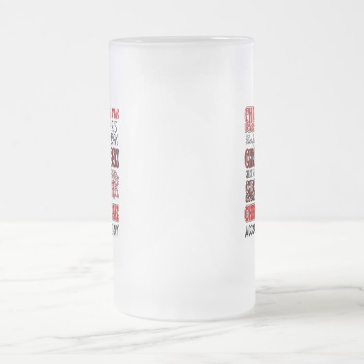 Chris Rybak vorbei über rotem Schwarzem des Logos Mattglas Bierglas (Mittel)