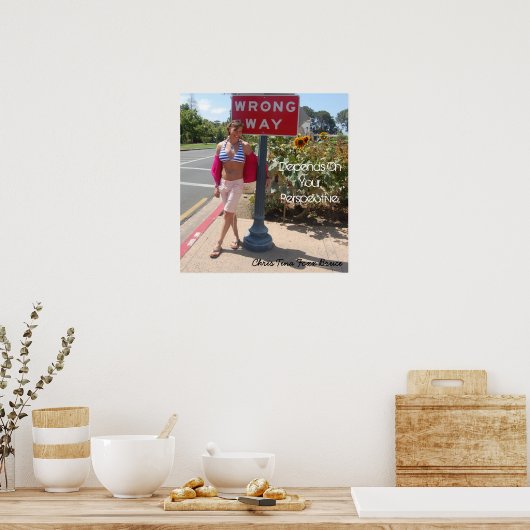 Chris Tina Foxx Bruce hängt von Ihrer Perspektive  Poster (Küche)