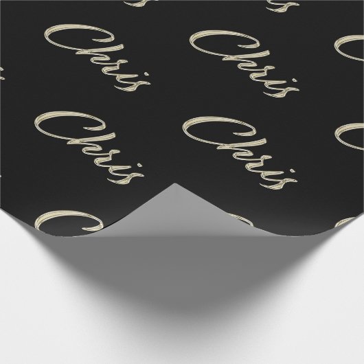 Chris Vorname Name edles Geschenkpapier Papier (Ecke)