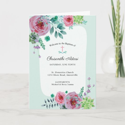 Chrisanthi Griechisch-Orthodoxe Kirche Taufprogram Programm (Vorderseite)