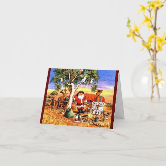 Chrismas Aussie Style Gift Karte (Gelbe Blume)