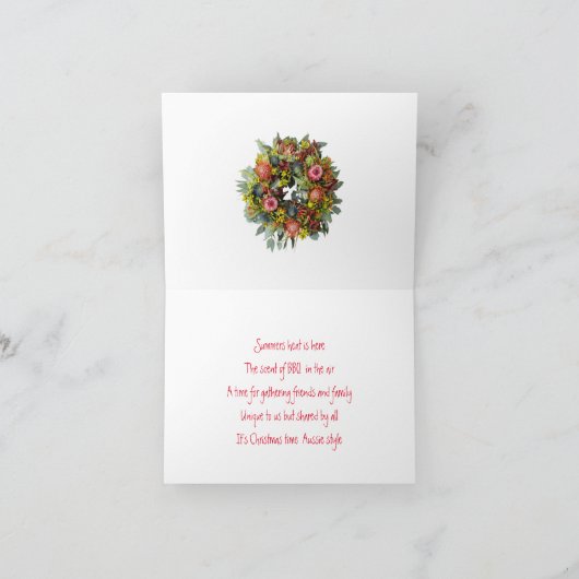 Chrismas Aussie Style Gift Karte (Innenseite)